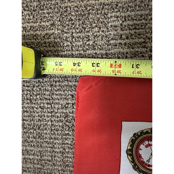 Hermes Scarf Womens Silk Square Geometric Watch Chain Print 35x35 France - Picture 4 of 6